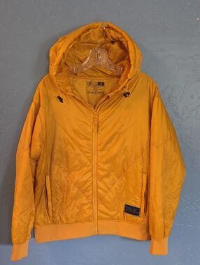 Troll Co. Men's Yellow Hooded Puffer Jacket